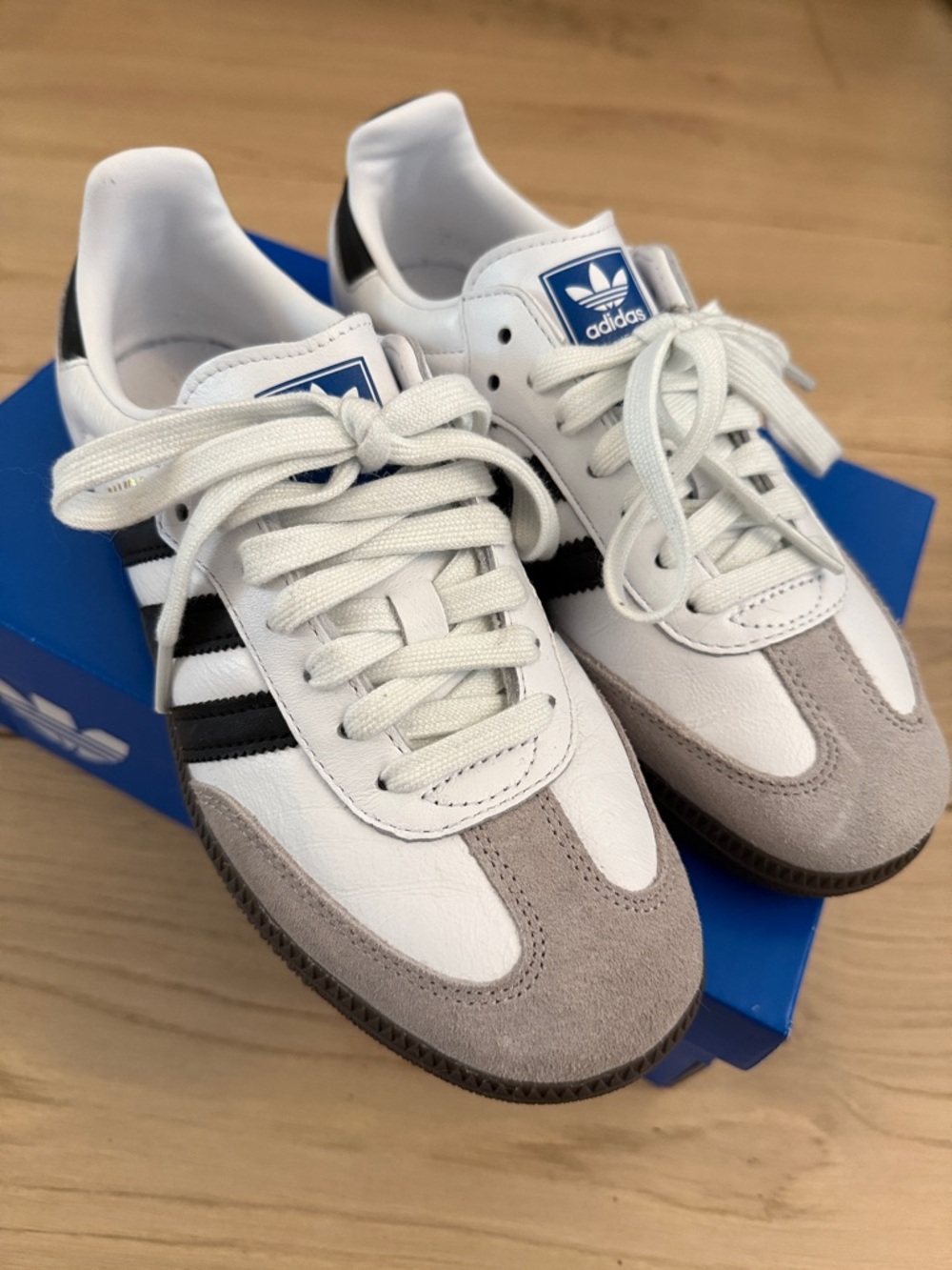 Adidas Samba OG white, black, clear granite